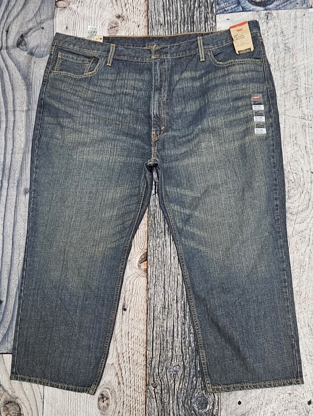 Levi's 559 Relaxed Straiaht Fit Jeans Men's Size 50x28 Bia & Tall Blue NWT